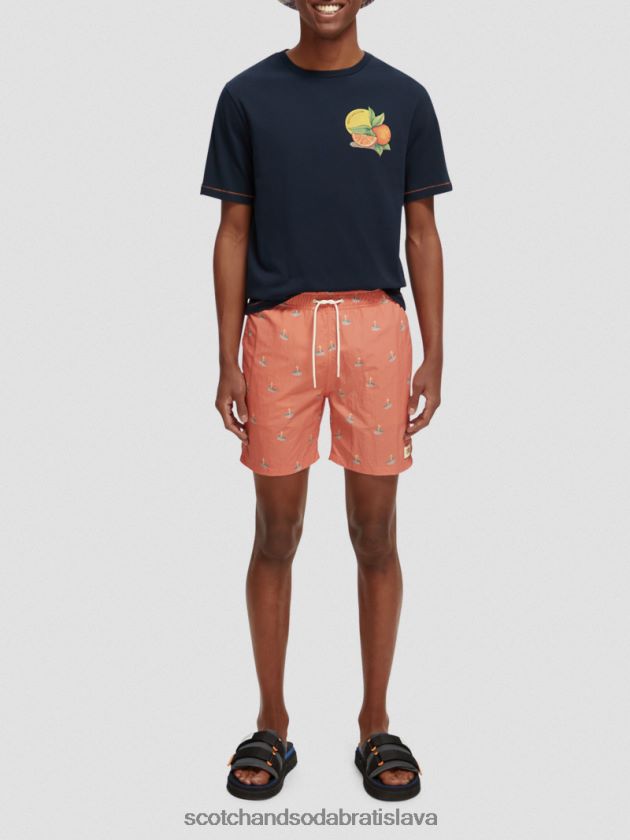 muži oblečenie námorníctvo Scotch & Soda Umelecké tričko bežného strihu 4ZV00D434