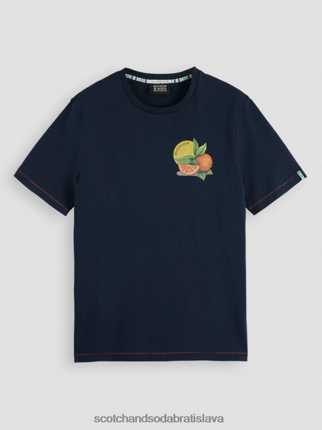 muži oblečenie námorníctvo Scotch & Soda Umelecké tričko bežného strihu 4ZV00D434