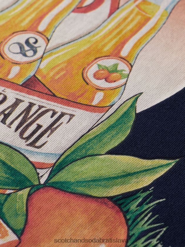 muži oblečenie námorníctvo Scotch & Soda Umelecké tričko bežného strihu 4ZV00D434