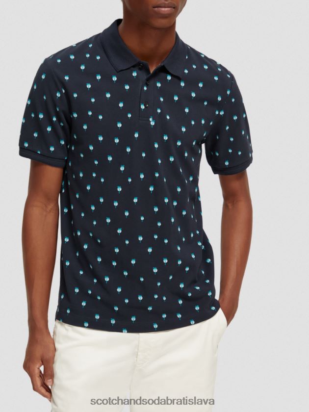 muži oblečenie námorníctvo Scotch & Soda organické tričko s potlačou regular fit 4ZV00D425