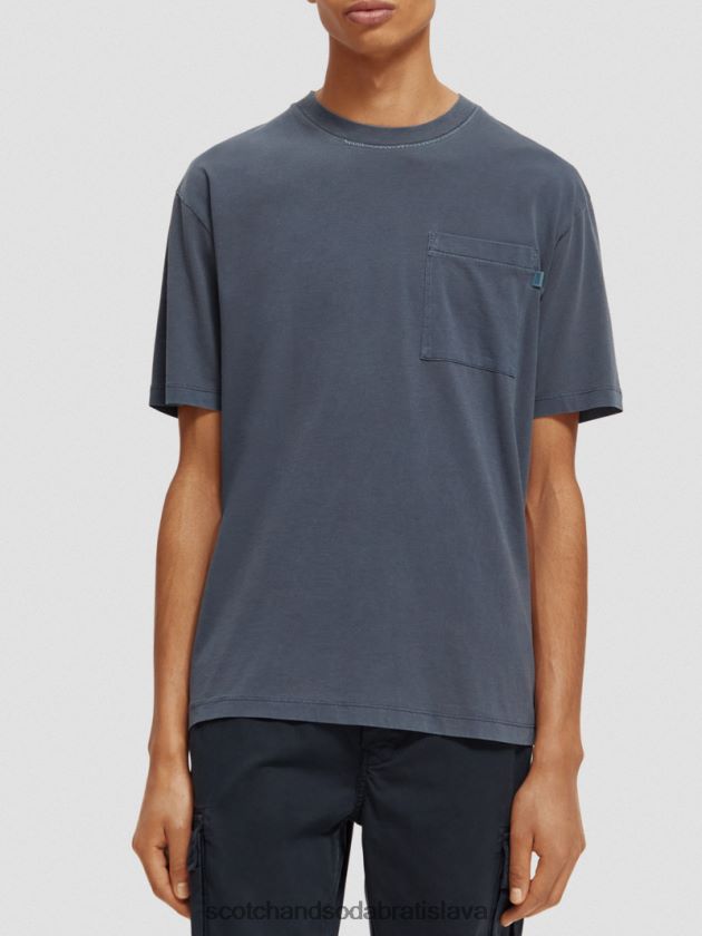 muži oblečenie námorníctvo Scotch & Soda umelecké tričko uvoľneného strihu 4ZV00D424