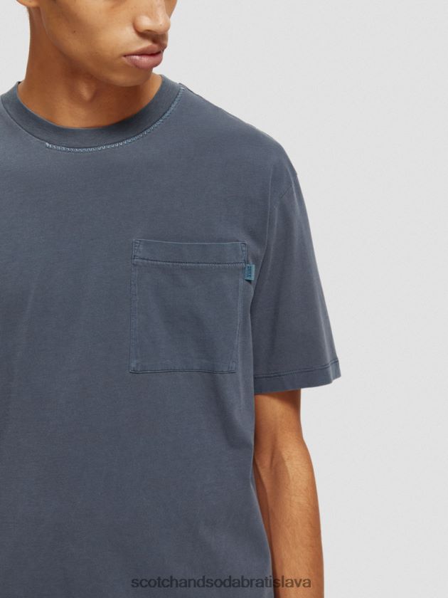 muži oblečenie námorníctvo Scotch & Soda umelecké tričko uvoľneného strihu 4ZV00D424