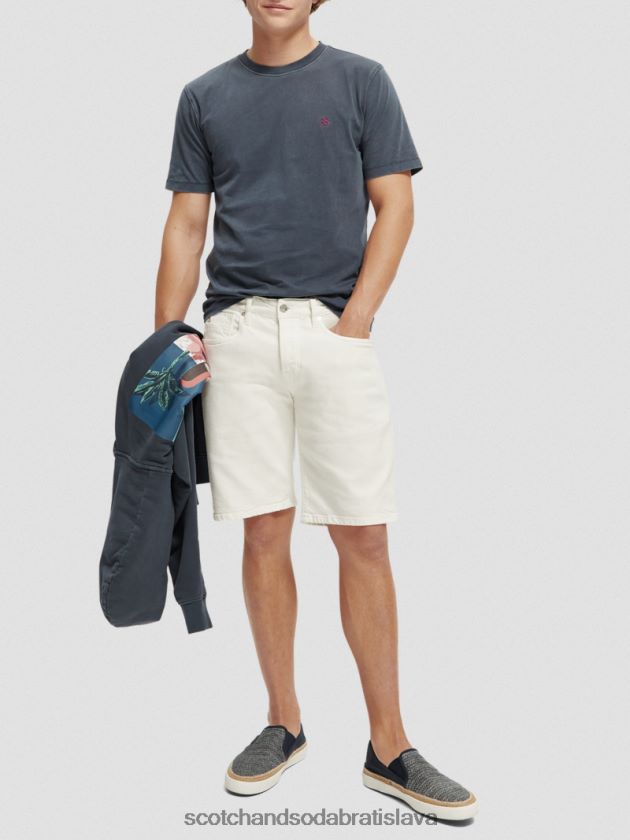 muži oblečenie námorníctvo Scotch & Soda zafarbené tričko bežného strihu 4ZV00D427