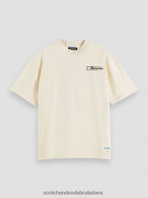 muži oblečenie off white Scotch & Soda vyšívané džersejové umelecké tričko 4ZV00D351