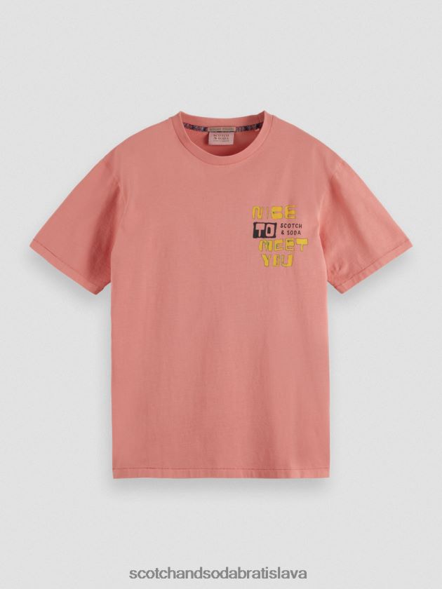 muži oblečenie plameniak Scotch & Soda vyprané umelecké tričko 4ZV00D448