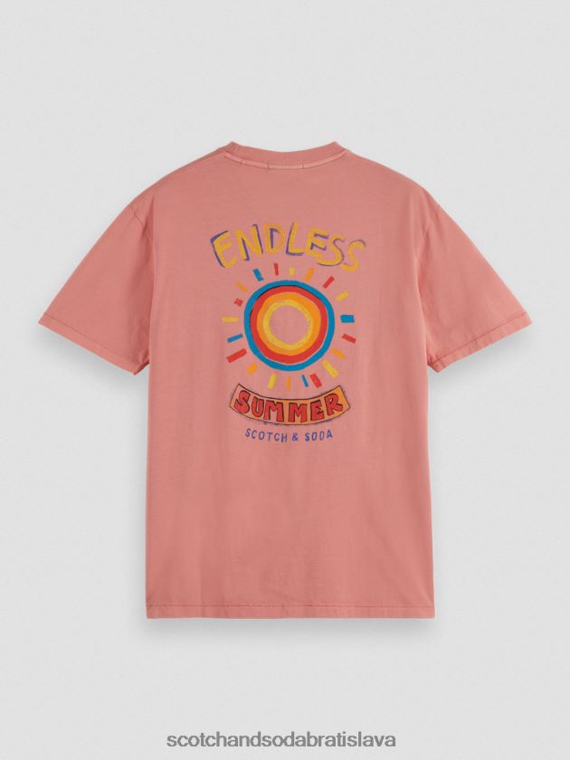 muži oblečenie plameniak Scotch & Soda vyprané umelecké tričko 4ZV00D448