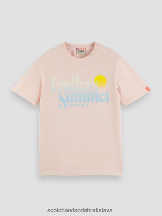 muži oblečenie ruža Scotch & Soda Umelecké tričko bežného strihu 4ZV00D356