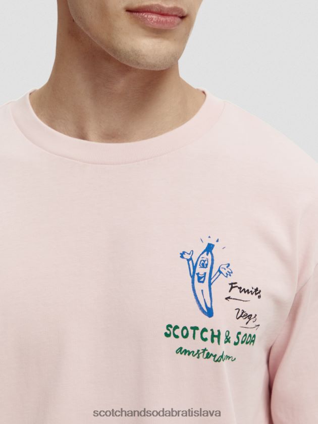 muži oblečenie ruža Scotch & Soda Umelecké tričko s dlhým rukávom z organickej bavlny 4ZV00D392