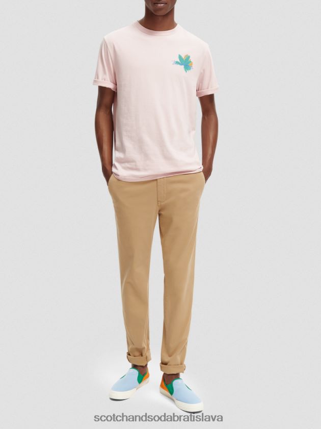 muži oblečenie ruža Scotch & Soda umelecké tričko z organickej bavlny 4ZV00D347