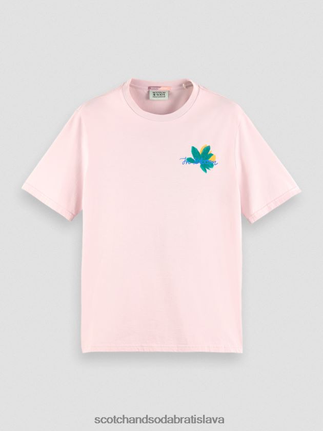 muži oblečenie ruža Scotch & Soda umelecké tričko z organickej bavlny 4ZV00D347