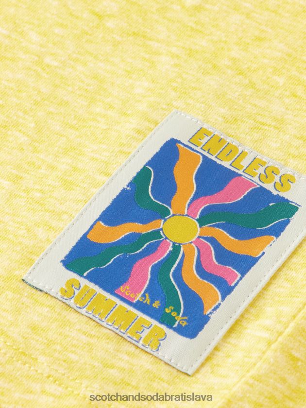 muži oblečenie slnečná melanž Scotch & Soda tričko melange patch 4ZV00D370