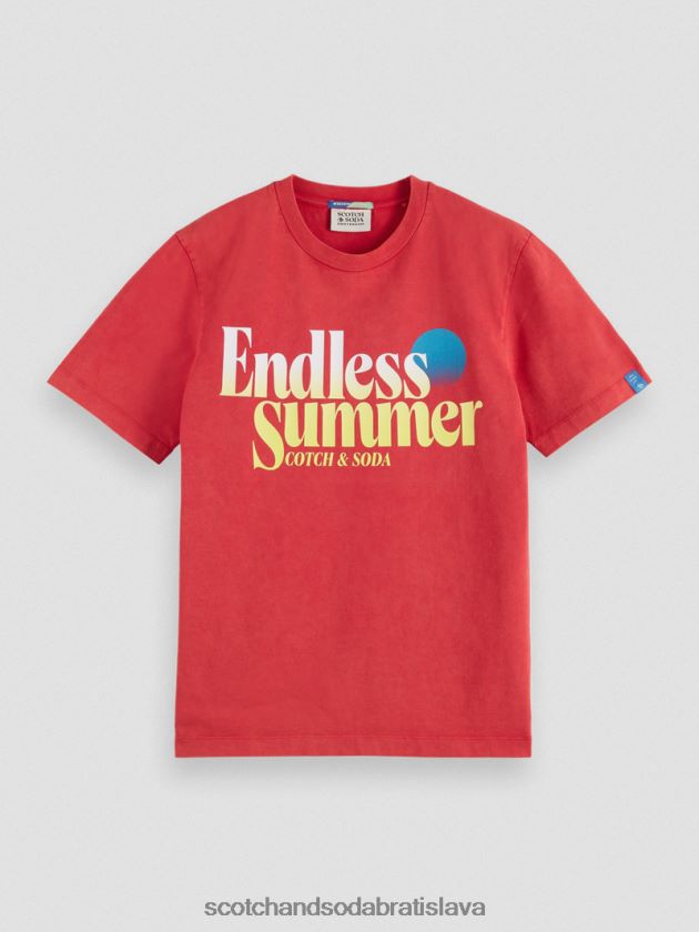 muži oblečenie tulipán červený Scotch & Soda Umelecké tričko bežného strihu 4ZV00D357