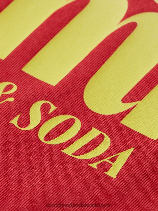 muži oblečenie tulipán červený Scotch & Soda Umelecké tričko bežného strihu 4ZV00D357