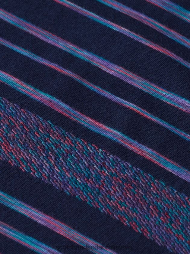 muži oblečenie viac pruhov Scotch & Soda organické džersejové pruhované tričko 4ZV00D413