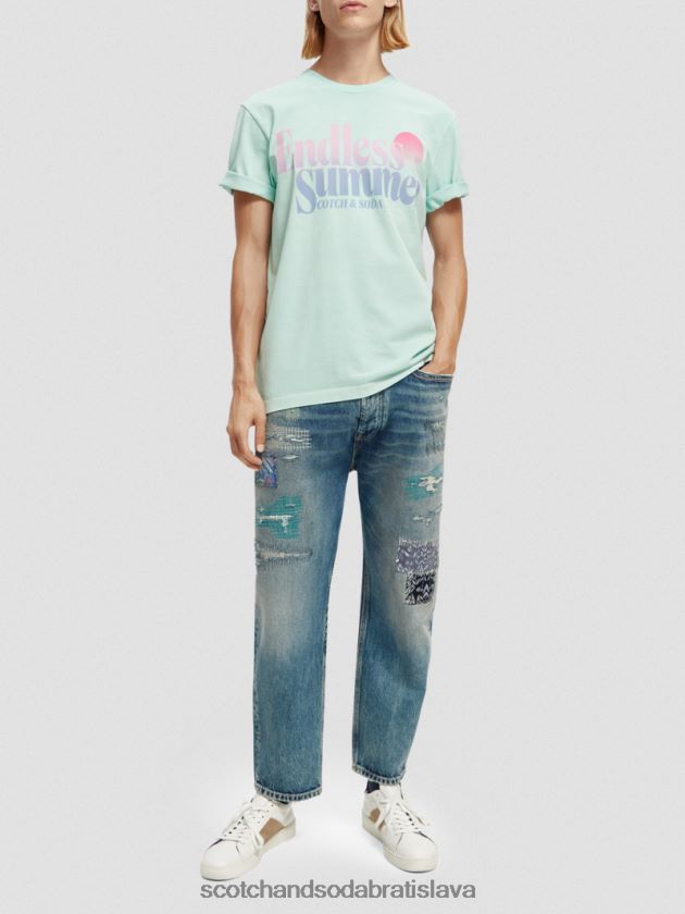 muži oblečenie záliv Scotch & Soda Umelecké tričko bežného strihu 4ZV00D358