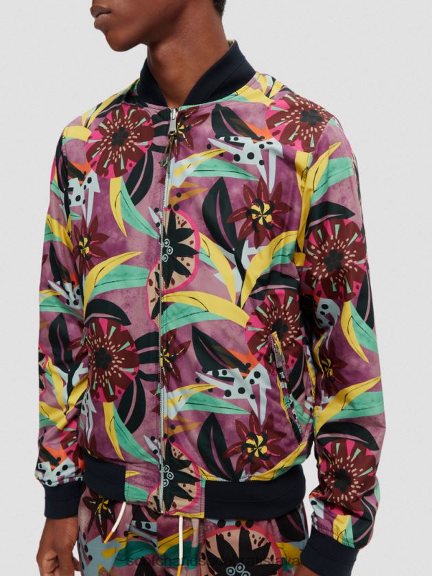 muži oblečenie combo a Scotch & Soda obojstranná bombardovacia bunda s potlačou 4ZV00D562