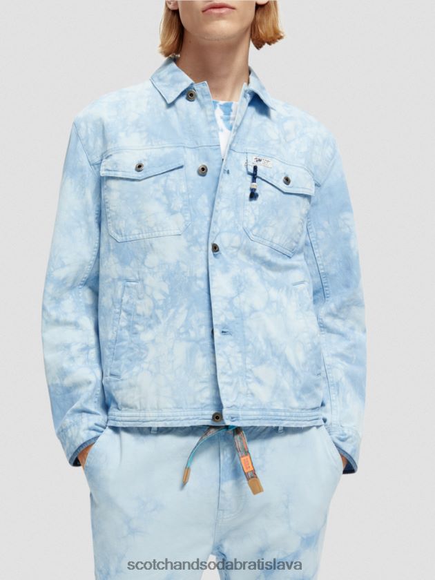 muži oblečenie combo a Scotch & Soda rifľová bunda s kravatou 4ZV00D576