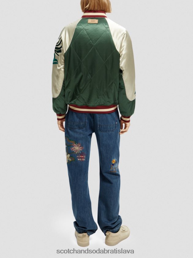 muži oblečenie combo a Scotch & Soda vyšívaný saténový bomber 4ZV00D559