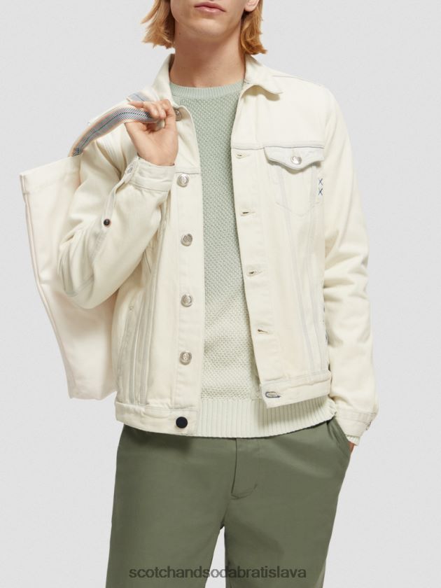 muži oblečenie dotyk modrej Scotch & Soda džínsová trucker bunda 4ZV00D566