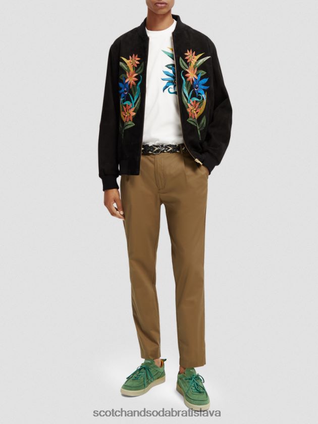 muži príslušenstvo čierna Scotch & Soda pletený kožený a šnúrový opasok 4ZV00D719