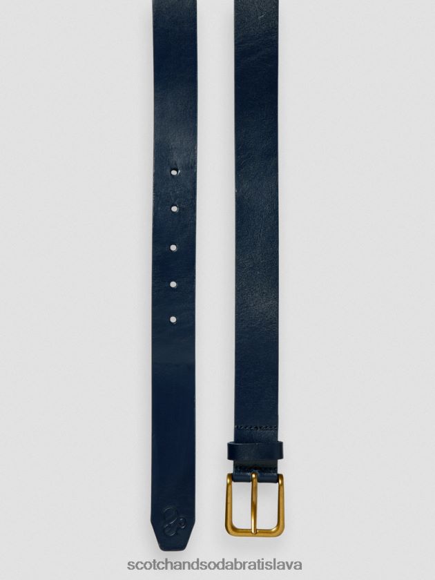 muži príslušenstvo námorný Scotch & Soda kožený opasok 4ZV00D723
