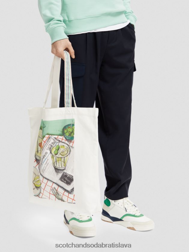 muži príslušenstvo biely Scotch & Soda plátenná taška na umelecké diela 4ZV00D701