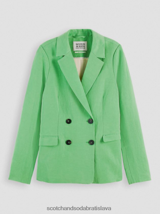 ženy oblečenie svetlý papagáj Scotch & Soda dvojradový blejzer 4ZV00D176