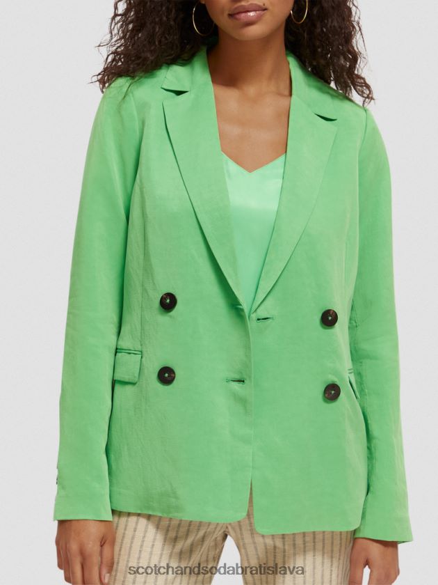 ženy oblečenie svetlý papagáj Scotch & Soda dvojradový blejzer 4ZV00D176