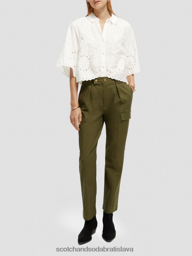 ženy oblečenie biely Scotch & Soda broderie anglaise crop top 4ZV00D40