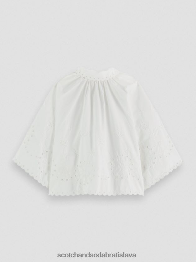 ženy oblečenie biely Scotch & Soda broderie anglaise crop top 4ZV00D40