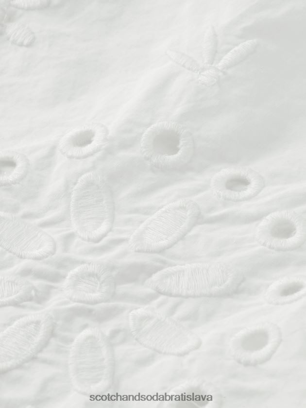 ženy oblečenie biely Scotch & Soda broderie anglaise crop top 4ZV00D40