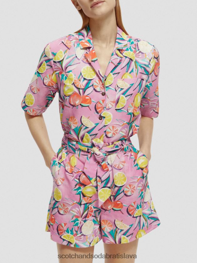 ženy oblečenie citrusová tekvica orchidea Scotch & Soda táborová košeľa s potlačou 4ZV00D43