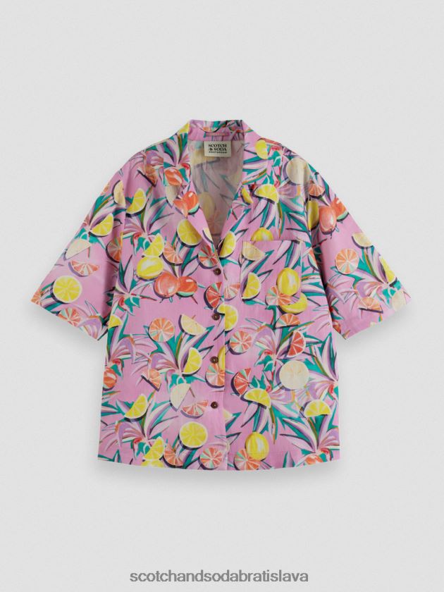 ženy oblečenie citrusová tekvica orchidea Scotch & Soda táborová košeľa s potlačou 4ZV00D43