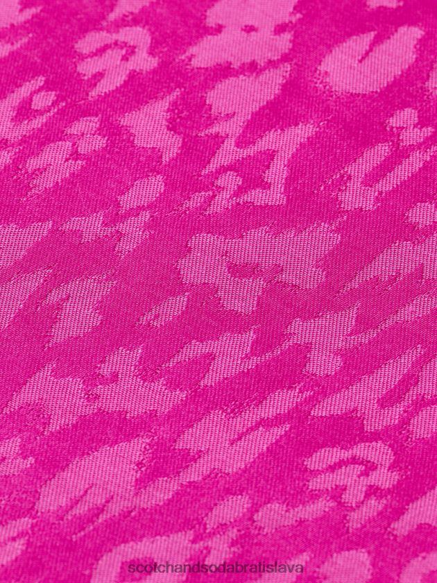 ženy oblečenie fuchsiová Scotch & Soda slim fit košeľa s trubicou 4ZV00D54