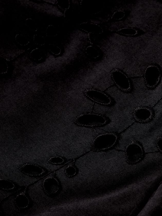 ženy oblečenie čierna Scotch & Soda top z organickej bavlny s vlnitými rukávmi 4ZV00D52