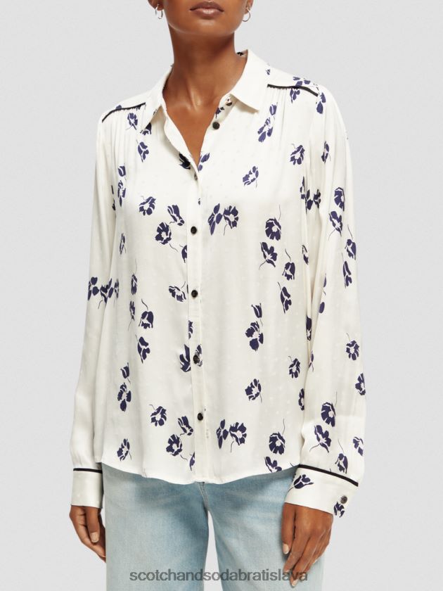 ženy oblečenie tulipány Scotch & Soda slim fit košeľa s trubicou 4ZV00D55