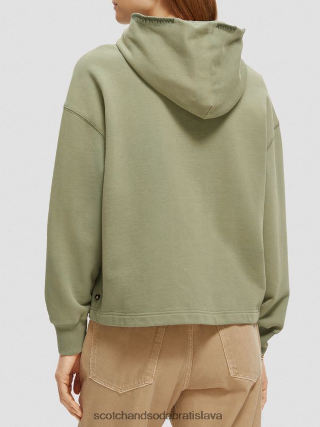 ženy oblečenie armády Scotch & Soda umelecká mikina voľného strihu 4ZV00D214