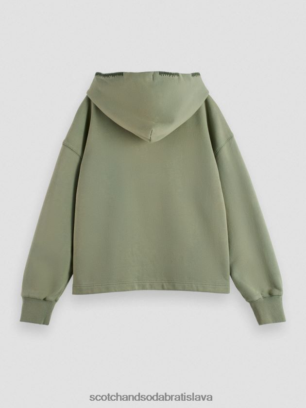 ženy oblečenie armády Scotch & Soda umelecká mikina voľného strihu 4ZV00D214