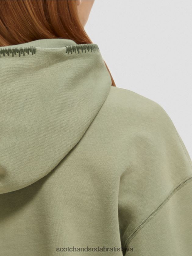 ženy oblečenie armády Scotch & Soda umelecká mikina voľného strihu 4ZV00D214