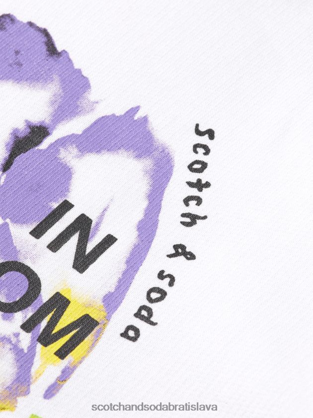 ženy oblečenie biely Scotch & Soda mikina voľného strihu z organickej bavlny 4ZV00D186