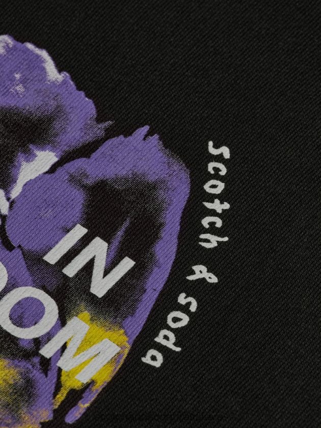 ženy oblečenie čierna Scotch & Soda mikina voľného strihu z organickej bavlny 4ZV00D187