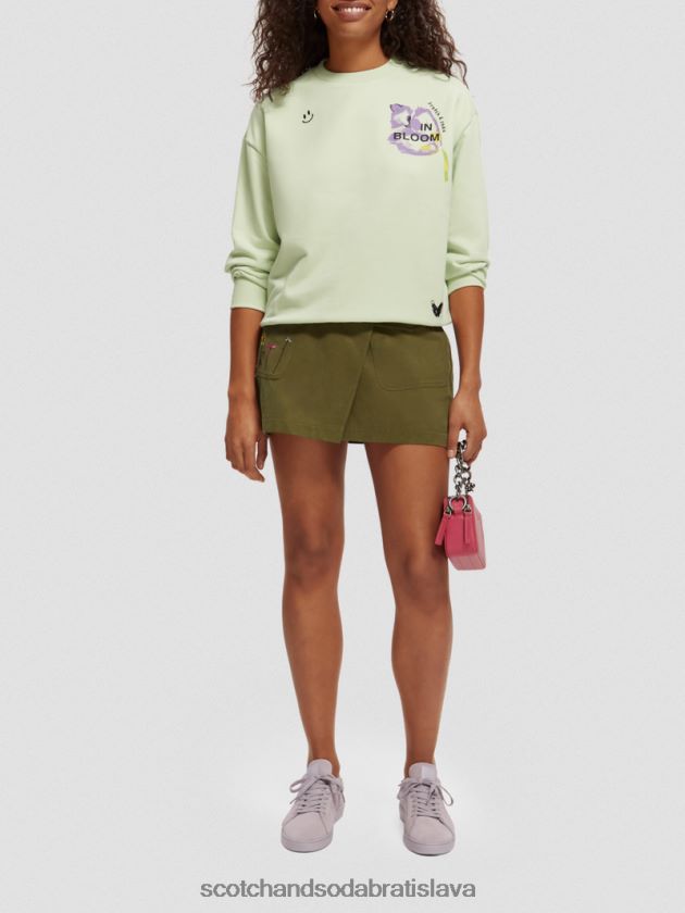 ženy oblečenie morská pena Scotch & Soda mikina voľného strihu z organickej bavlny 4ZV00D188