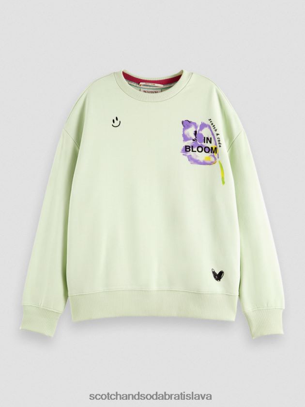 ženy oblečenie morská pena Scotch & Soda mikina voľného strihu z organickej bavlny 4ZV00D188