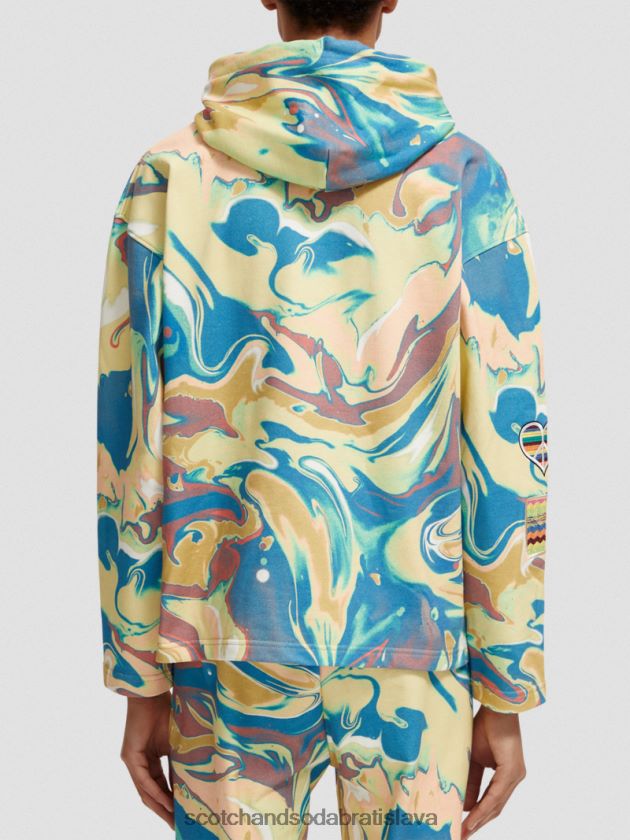 ženy oblečenie mramor Scotch & Soda mikina s kapucňou zrodená pre lásku 4ZV00D212