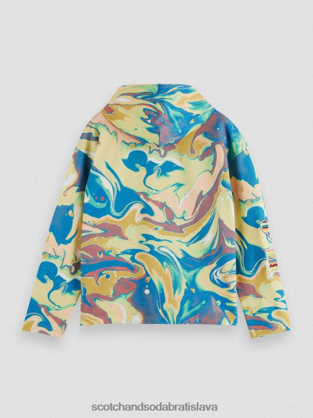 ženy oblečenie mramor Scotch & Soda mikina s kapucňou zrodená pre lásku 4ZV00D212