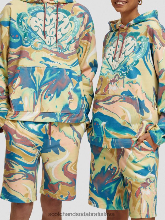 ženy oblečenie mramor Scotch & Soda mikina s kapucňou zrodená pre lásku 4ZV00D212