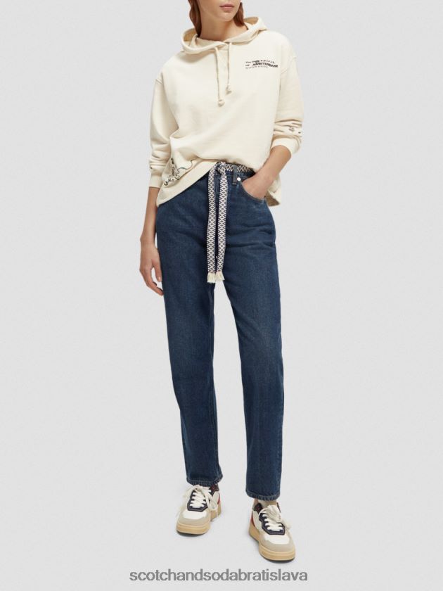 ženy oblečenie off white Scotch & Soda skrátená mikina s kapucňou z organickej bavlny 4ZV00D202