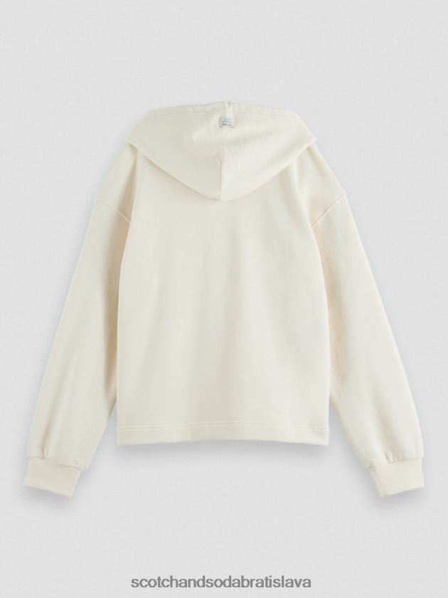 ženy oblečenie off white Scotch & Soda skrátená mikina s kapucňou z organickej bavlny 4ZV00D202