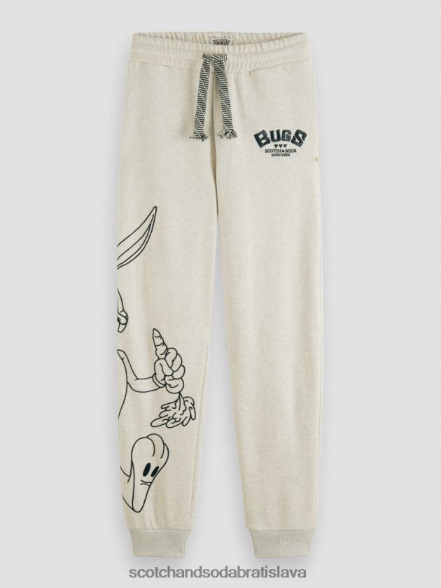 ženy oblečenie off white melange Scotch & Soda looney tunes vyšívané tepláky 4ZV00D185