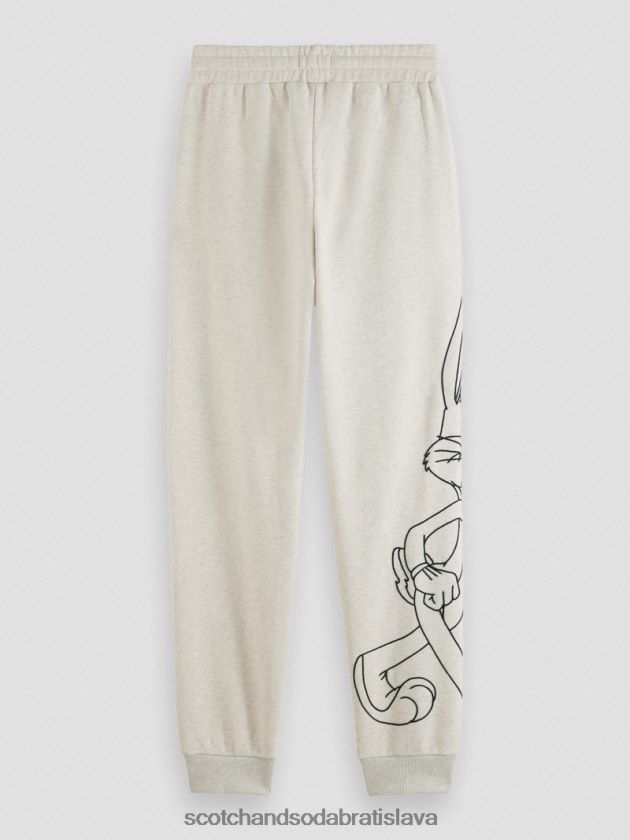 ženy oblečenie off white melange Scotch & Soda looney tunes vyšívané tepláky 4ZV00D185